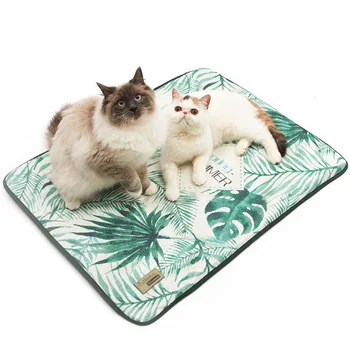 

3D Print Summer Ice Silk Pet Dog Cooling Mat For Cat Dogs Floor Mats Blanket Sleeping Bed Cushion Cold Pad 3 Size Pet Supplie