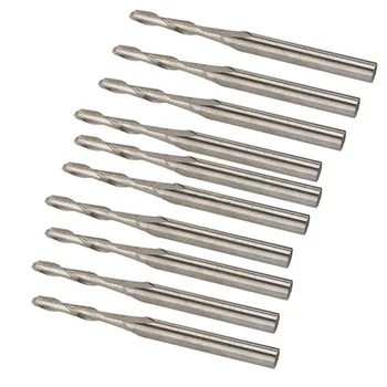 

30pcs Solid Carbide 3.175x2x12mm Two Flute Spiral Bit for Rosewood