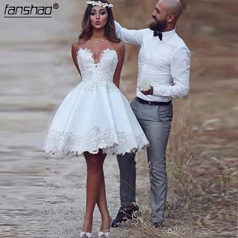 bridal dress short length