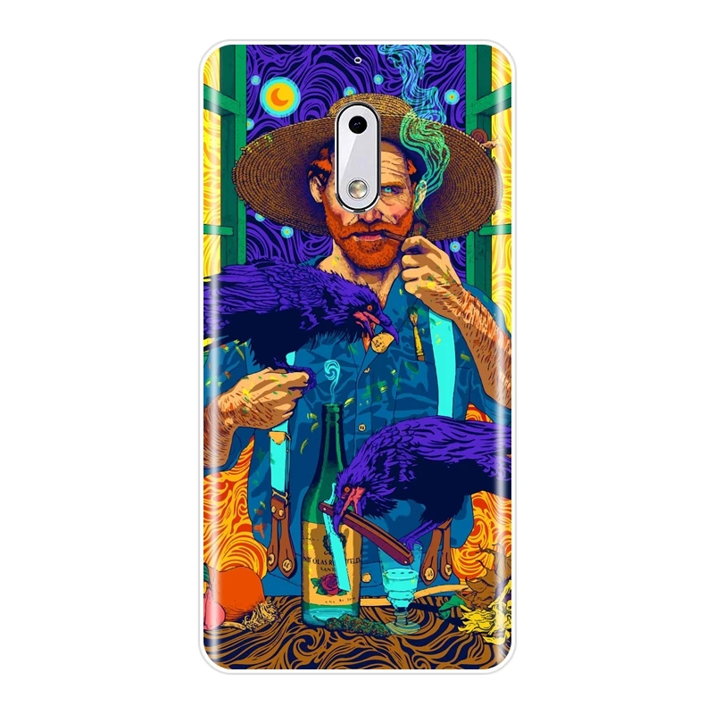 Мягкий чехол для телефона с рисунком Ван Гога Nokia 7 Plus X6 Nokia2 Nokia3 Nokia5 Nokia6
