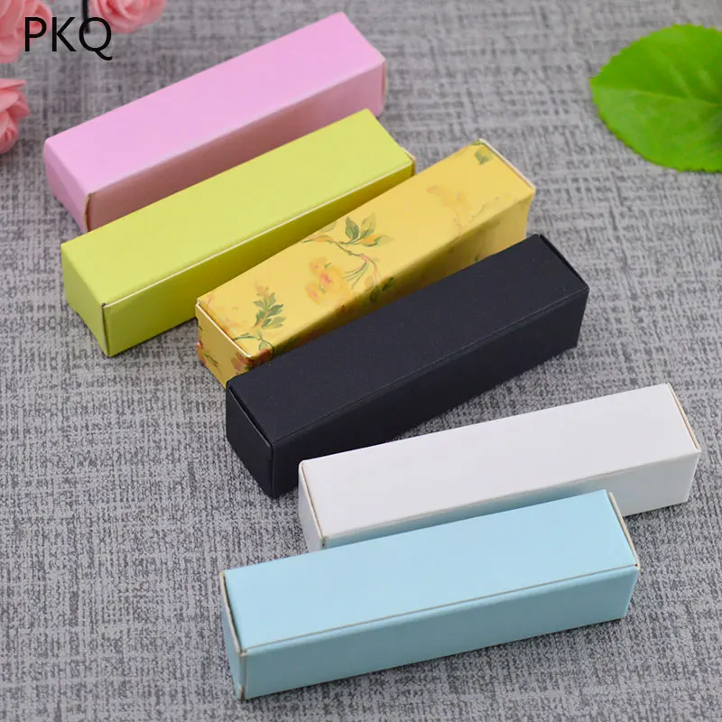 

Black kraft paper box Small kraft paper cardboard box Lipstick Cosmetic Perfume Bottle Essential Oil Packaging Box,50pcs