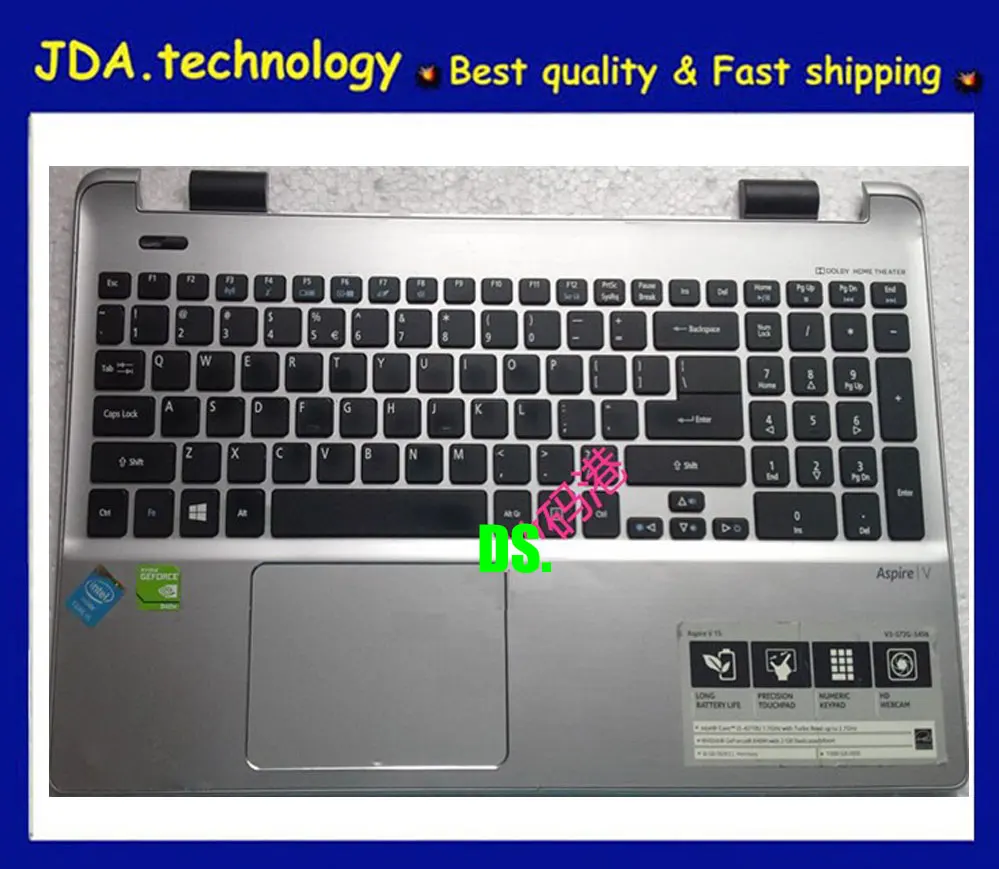 95% Новый Упор для рук Acer Aspire E5 511 511G 511P 531 551 551G 571 571G V3 572G верхняя крышка клавиатуры