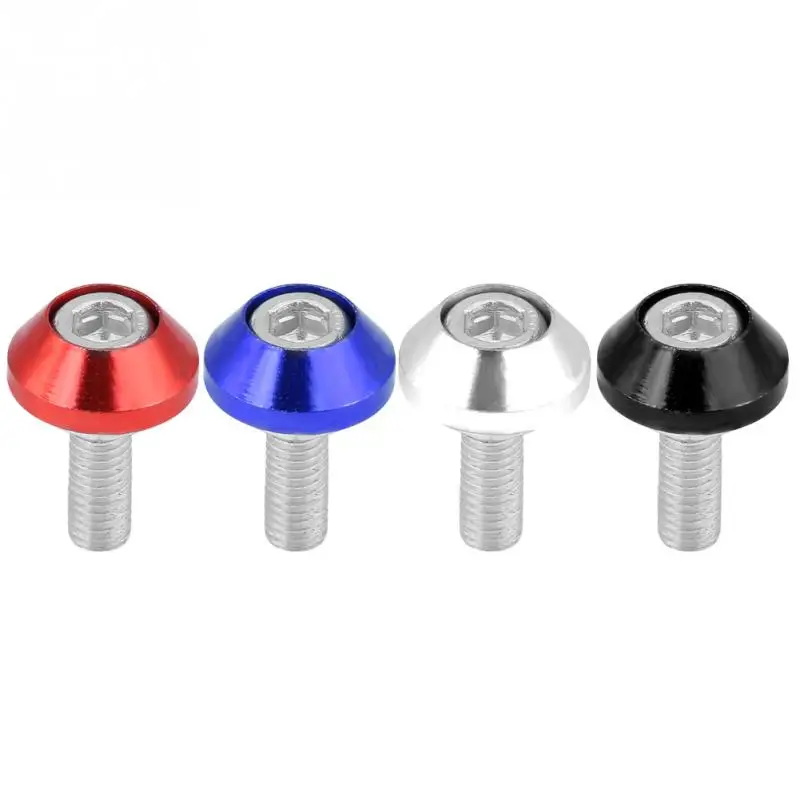 

20pcs 6mm Car Universal Multicolor Aluminum License Plate Bolts Screws Mudguard Gasket Shim Pad Car Motorcycle Accessories
