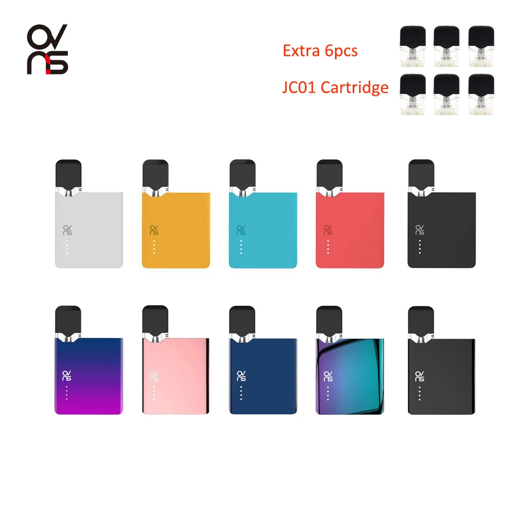 

Clearance OVNS JC01 Pod Vape Kit Built in 400mAh Battery Box Mod fit 0.7ml Cartridge Pod Vaporizer E Cigarette Kit