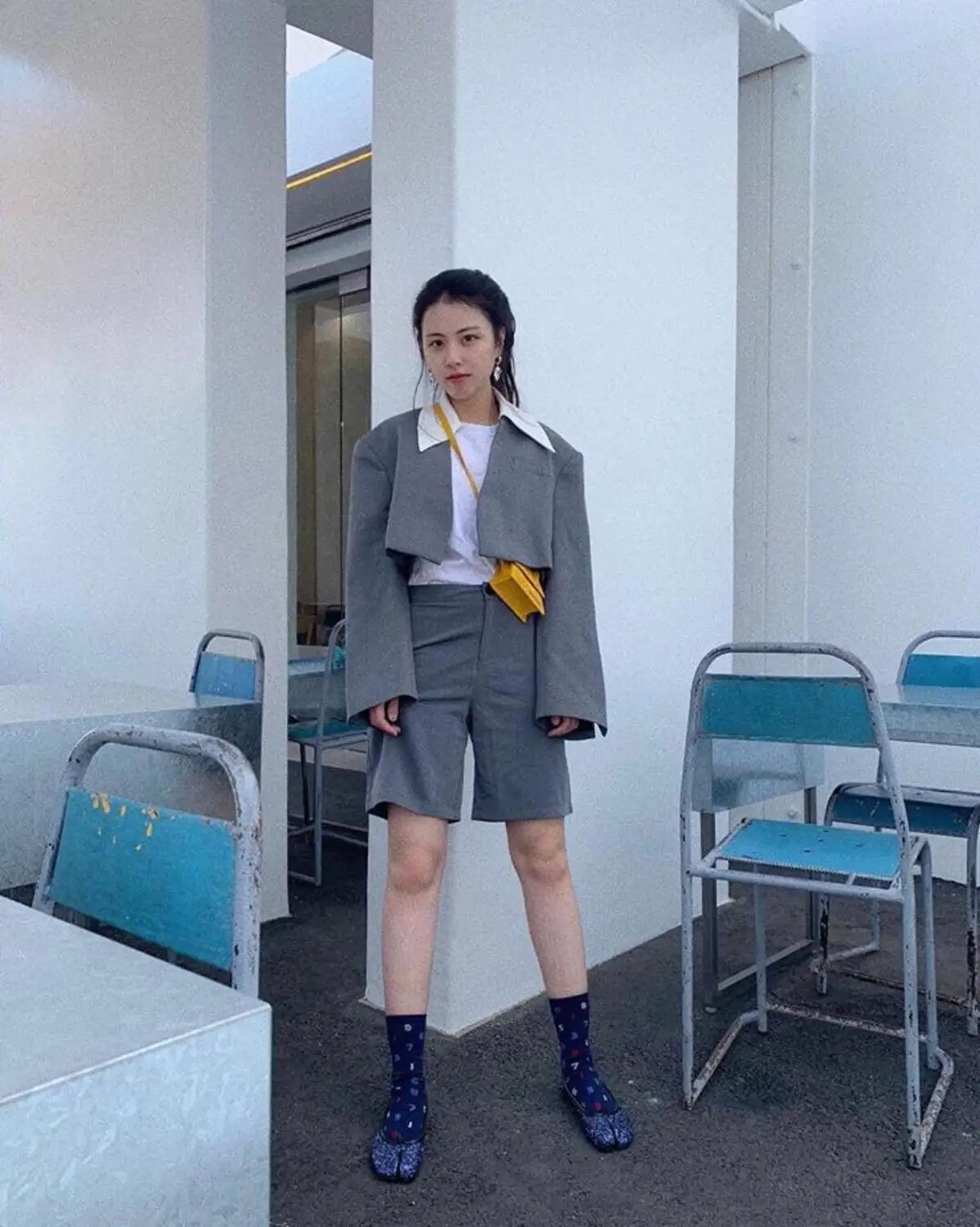 

2019 autumn new women patchwork short blazer coat ddxgz2