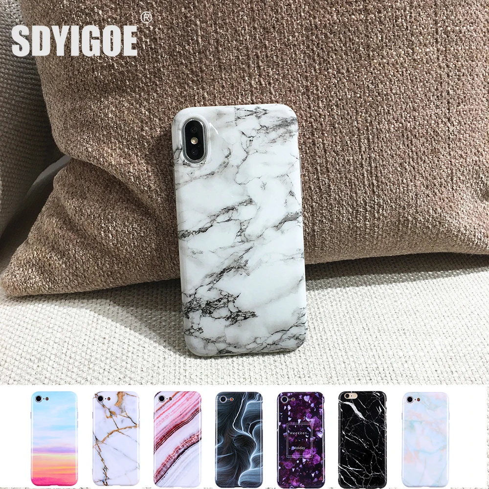

2019 Newest Marble Style Pattern Soft TPU Phone Case For iphone7 case 8plus XS-max 6S 6Plus 7plus Shell case