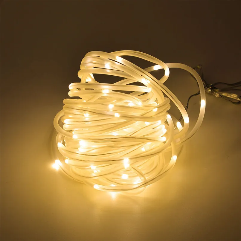 

10M Led Fairy Lamp Solar Power Rope Tube 100 Led String Light Outdoor Light Garden Christmas Party Decor Waterproof H0T0