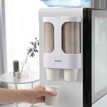 

Water Dispenser Cups Holder Disposable Cup Holder Paper Automatic 80 pcs Cup Storage Racks New 17 X 9 x 22cm rangement cuisine