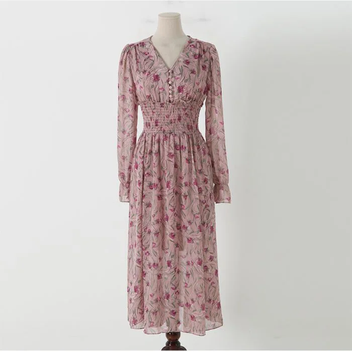 Платье с цветочным принтом для женщин из шифона рисунком Vestidos Vestido пляжное