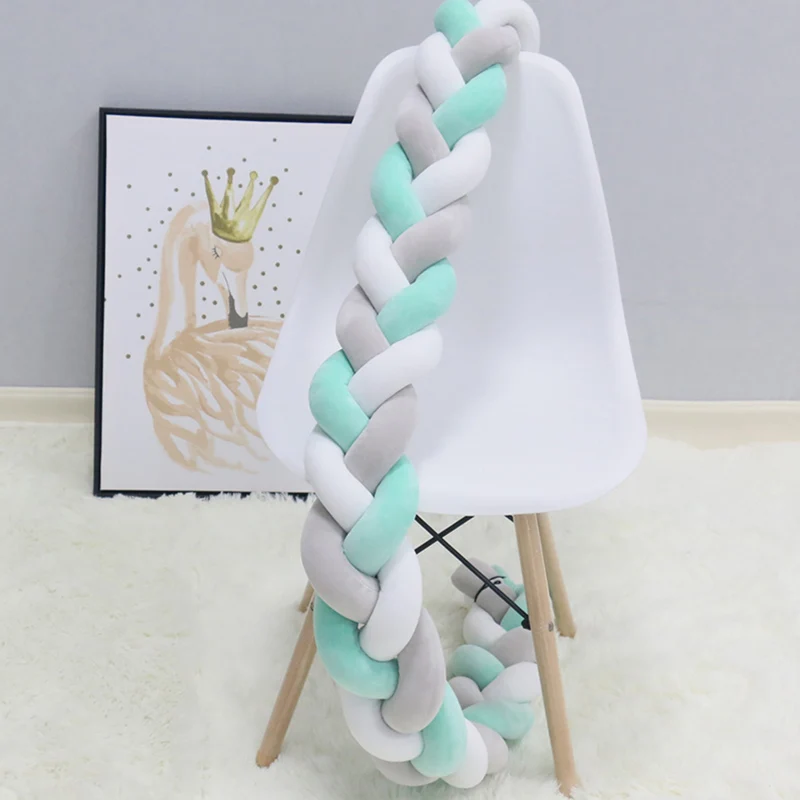 Baby Bed Bumper Knot Design Newborn Baby Crib Protector Cot Bumpers Bedding Accessories Infant Room Decor 100CM-300CM Baby Bed Bumper Knot Design Newborn Baby Crib Protector Cot Bumpers Bedding Accessories Infant Room Decor 100CM-300CM