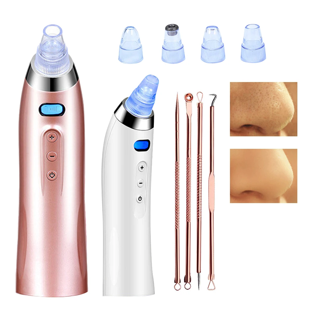 

Blackhead Remover Face Pore Cleaner Acne Pimple Removal Needles Set Black Dots Spot Remover Electric Vacuum Cleaner Skin Care