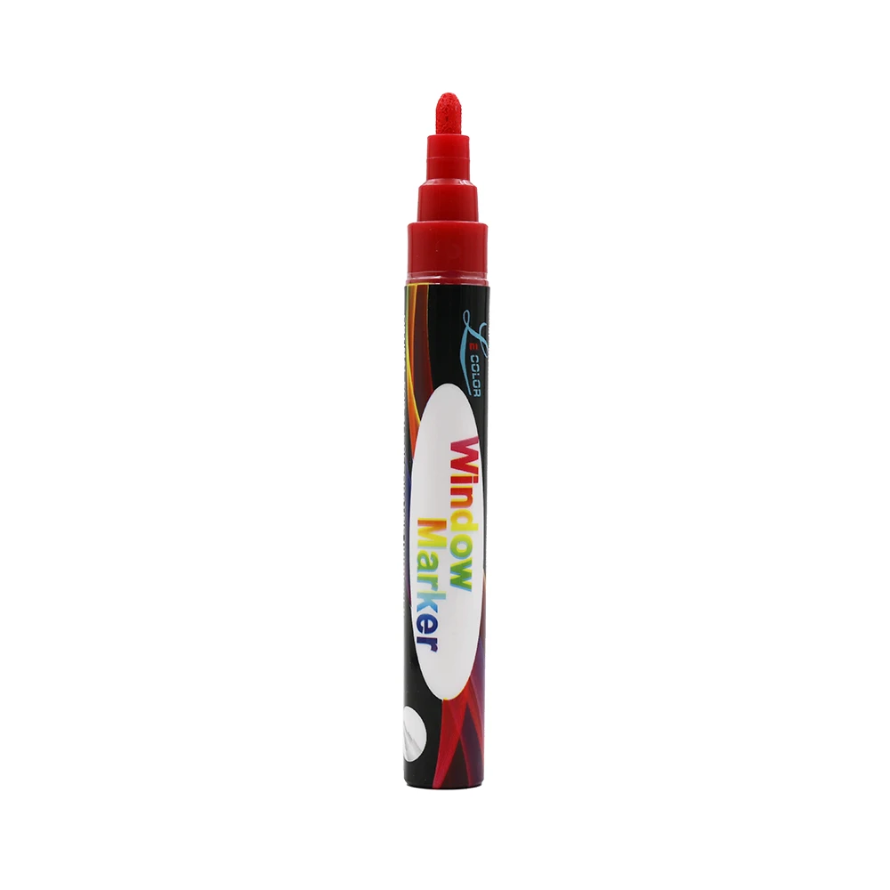 Flashcolor жидкий мелковый Маркер ручки стираемые разноцветные хайлайтеры светодиодная монтажная панель Стекло окно искусство 8 цветной Маркер ручки - Цвет: Red 6mm 1pcs