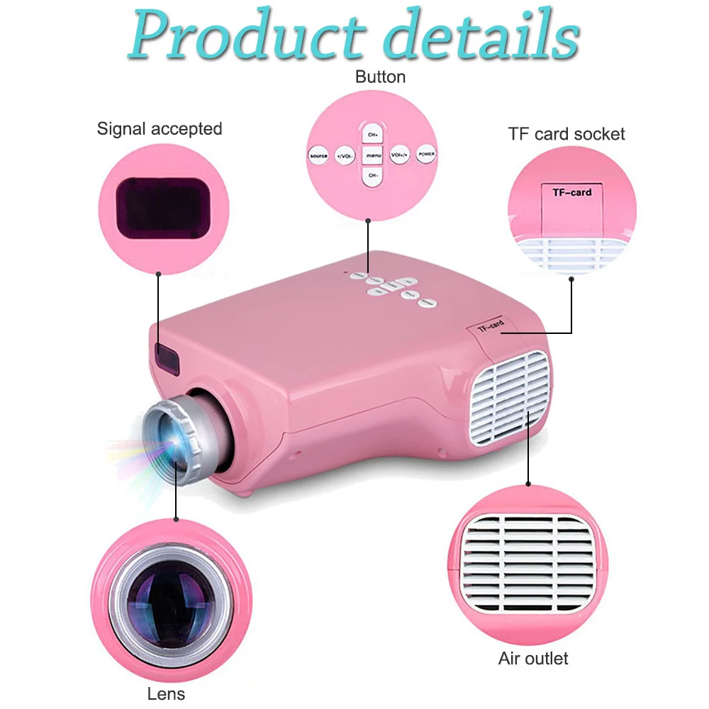 Мини проектор со светодиодным проектором Mini20 для детей|pico projecteur|portable video projectorsvideo