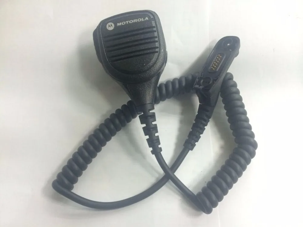 

Original Motorola PMMN4025 Microphone with the emergency button on the top Handheld speaker for walkie talkie