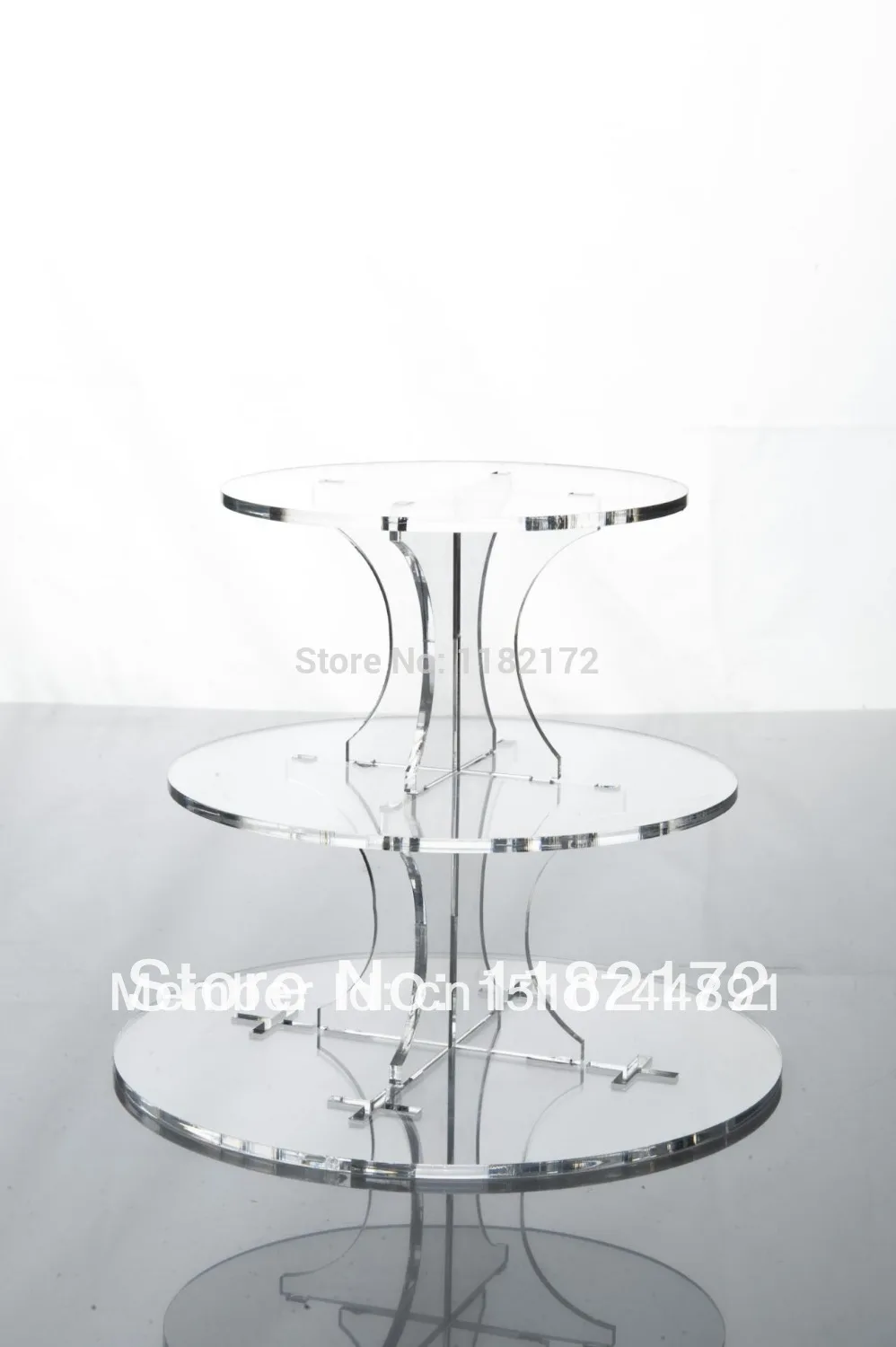 

YAXIN 3 Tier high quality high transparency Beautiful modern design Acrylic Cupcake Stand Party / Wedding / Festival Supplies