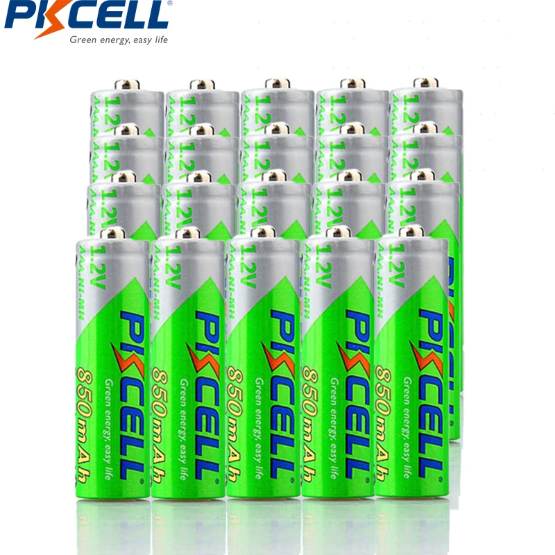 20 шт./лот аккумулятор PKCELL AAA 1,2 V Ni-MH 850mAh аккумуляторные батареи с низким саморазрядом AAA 3A Bateria Baterias