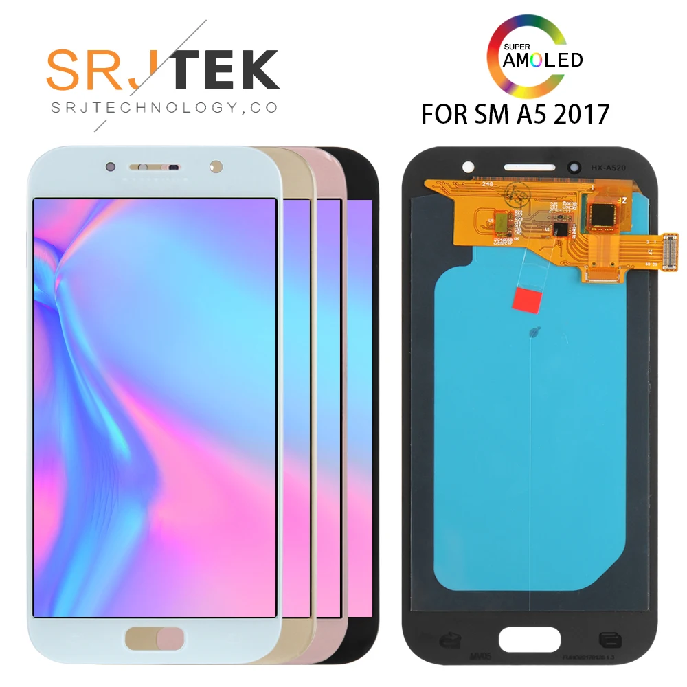 

5.0" TFT For SAMSUNG GALAXY A5 2017 LCD Touch Digitizer Sensor Assembly Frame For SAMSUNG A520 Display A520F Screen SM-A520F