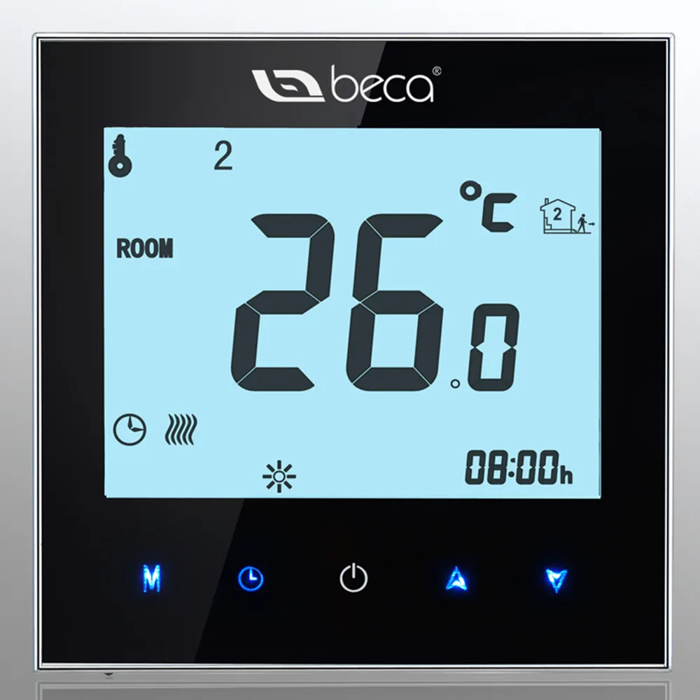 BECA 95~240VAC Data Memory LCD 5+2 six periods Programmable MODBUS RTU 3A Boiler Heating Room Thermostat | Бытовая техника