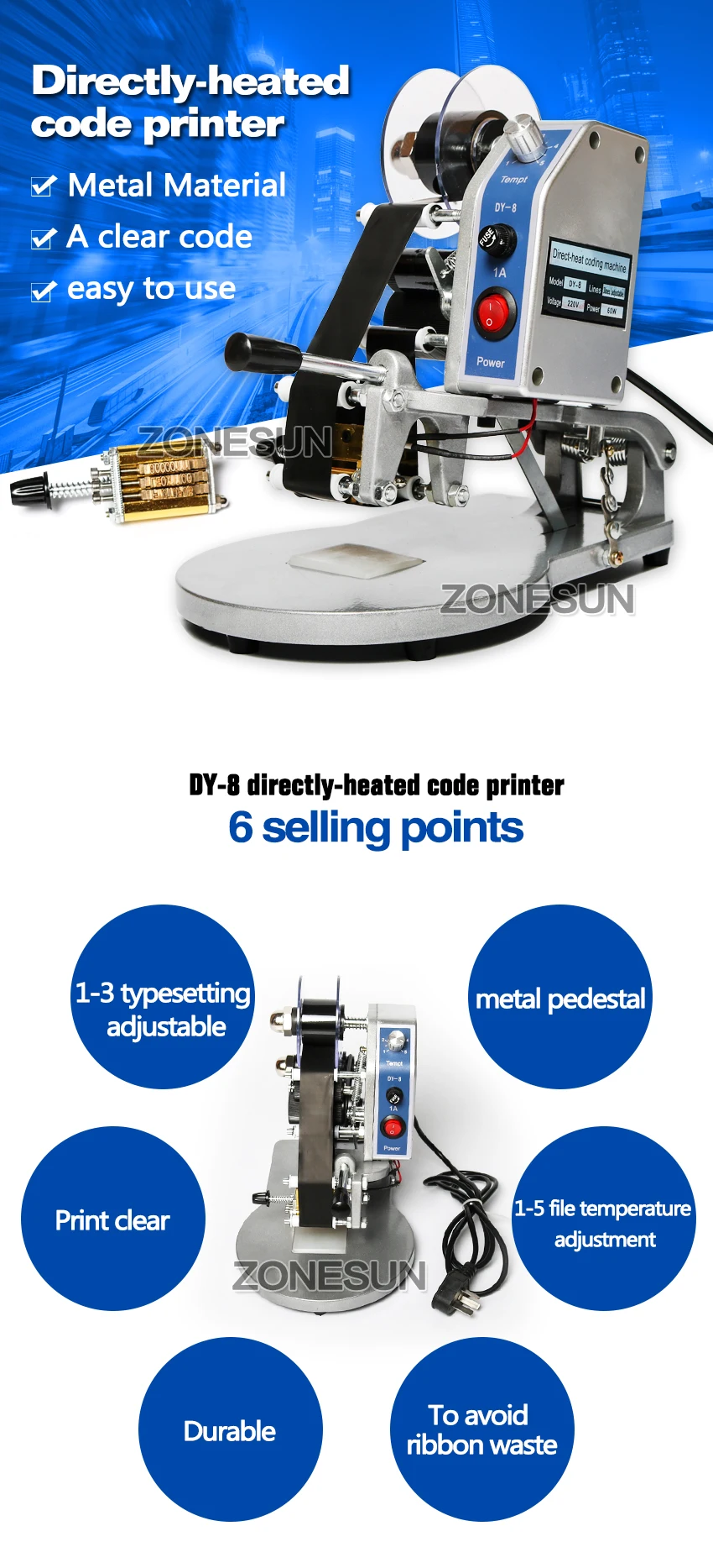 ZONESUN DY Rotogravure печатная машина Срок годности серийный номер партии струйный принтер код