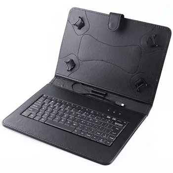 

USB Universal Micro Keyboard Leather Stand Case Cover For 10 10.1 Inch Android Tablet PC For Samsung Lenovo Tablet Keyboard Case