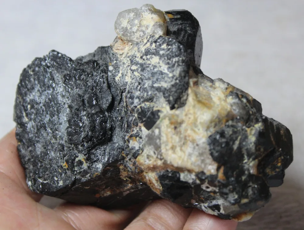 

Natural black tourmaline QUARTZ Crystal Specimen