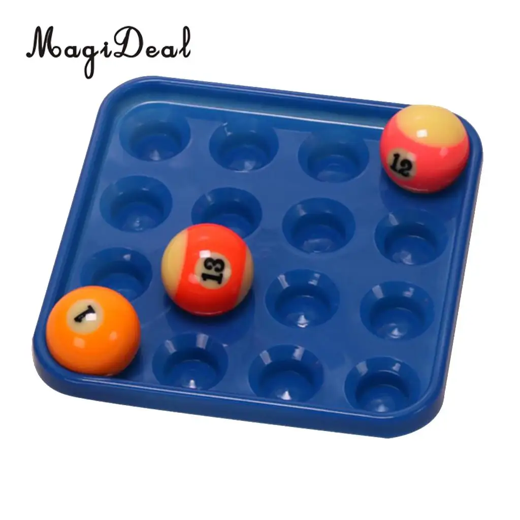 MagiDeal 2 Pieces Durable Plastic Snooker or Pool Ball Tray Holds 16 Balls
