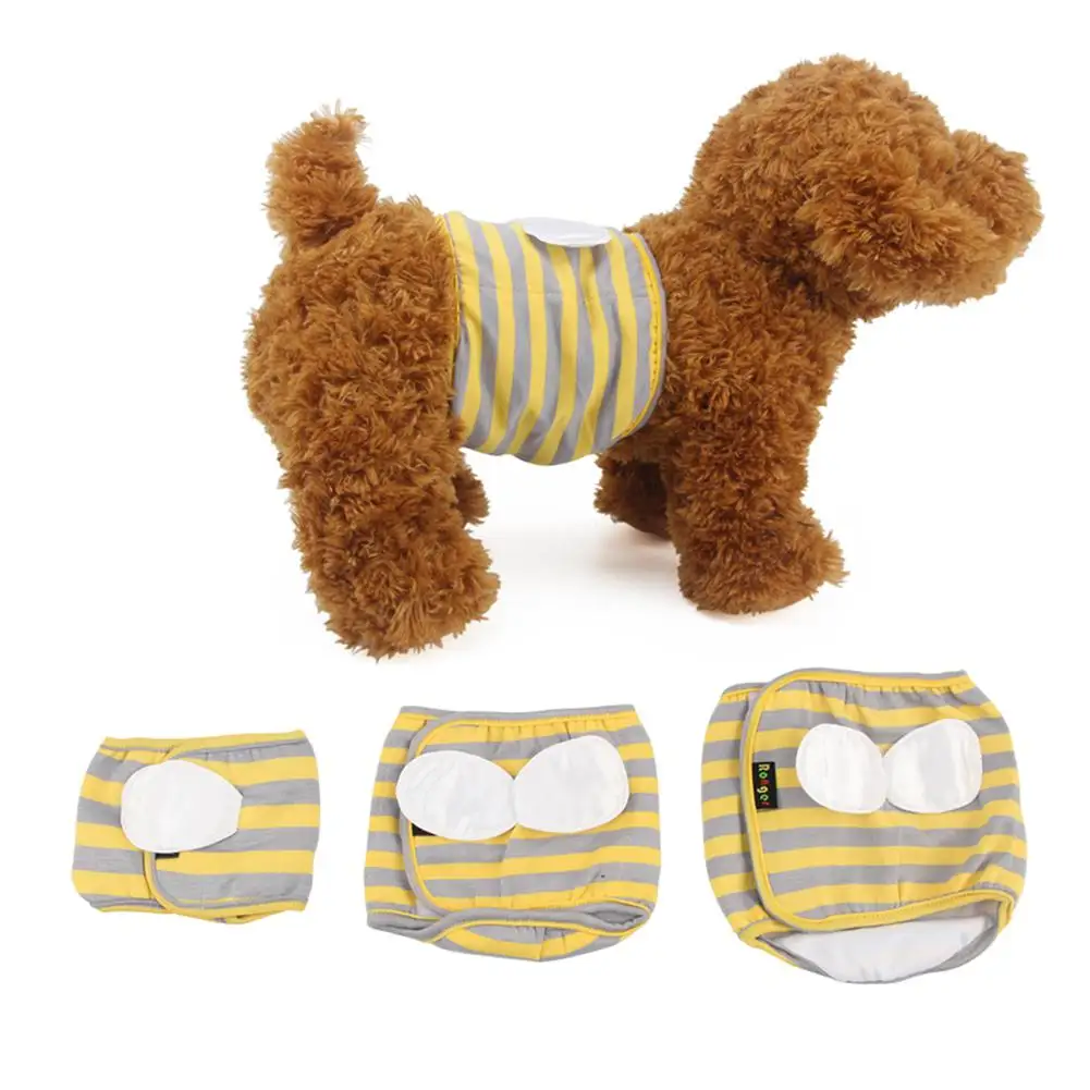 

TPFOCUS Cute Bee Shape Striped Cotton Pet Sanitary Pants for Male Dogs Poodle Teddy Safety Simple High Quality Dog Cothes