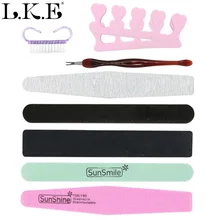 Нейл-арт набор файлов демпферный лист блок LKE 8 шт./компл. маникюр педикюр Полировка Шлифовка Профессиональный гель Лаки макияж Красота инструменты