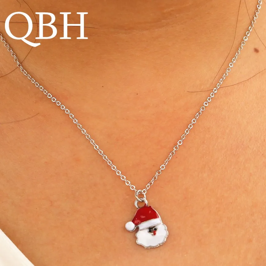 

NK944 Gothic Clavicle New Punk Girl Christmas Santa Claus Chain Necklace Collares Bijoux For Women Jewelry Pendant Gift kolye