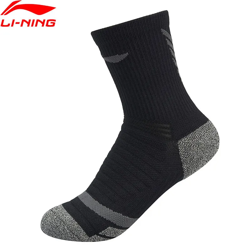 

Li-Ning Unisex Running Socks 66.7% Nylon 28.7% Polyester 4.6%Spandex Anti-bacteria LiNing Sports Socks AWSP058 NWM429