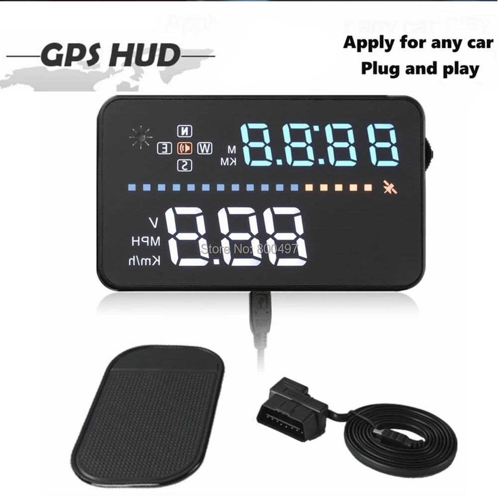 

New Universal GPS Head Up Display HUD GPS Speedometer Car-styling Car Speed Projector 3.5 Inch Display with 36 Month Warranty