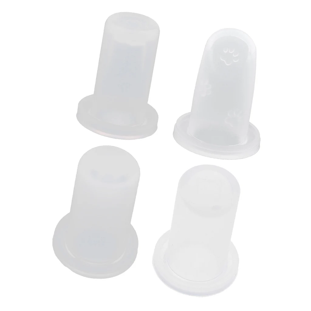 4 Pieces Clear Silicone Lipstick Mould Lip Balm Mold DIY Makeup Tool for 12.1mm Tube