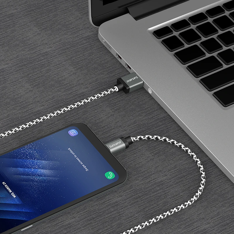 Suntaiho USB C type C кабель 3 м 5A Быстрая зарядка для samsung galaxy s9 s10 кабель синхронизации для huawei P10 Pro p30 mi A2 6T нейлоновая оплетка