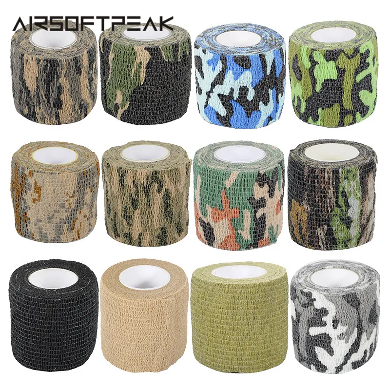 4.5M Useful Self Adhesive Elastic Camo Bandage Paintball CS War Game