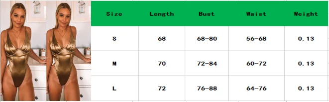 Женский сексуальный боди с v-образным вырезом, новинка, летний золотой Одноцветный купальник, пуш-ап, бикини, купальник, цельный, монокини, S-L