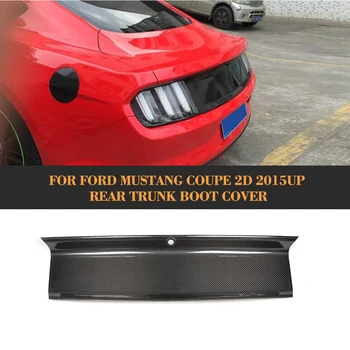 

Carbon Fiber Rear Moulding Trim Trunk Boot Cover for Ford Mustang Base Coupe 2 Door 2015 UP Car Styling