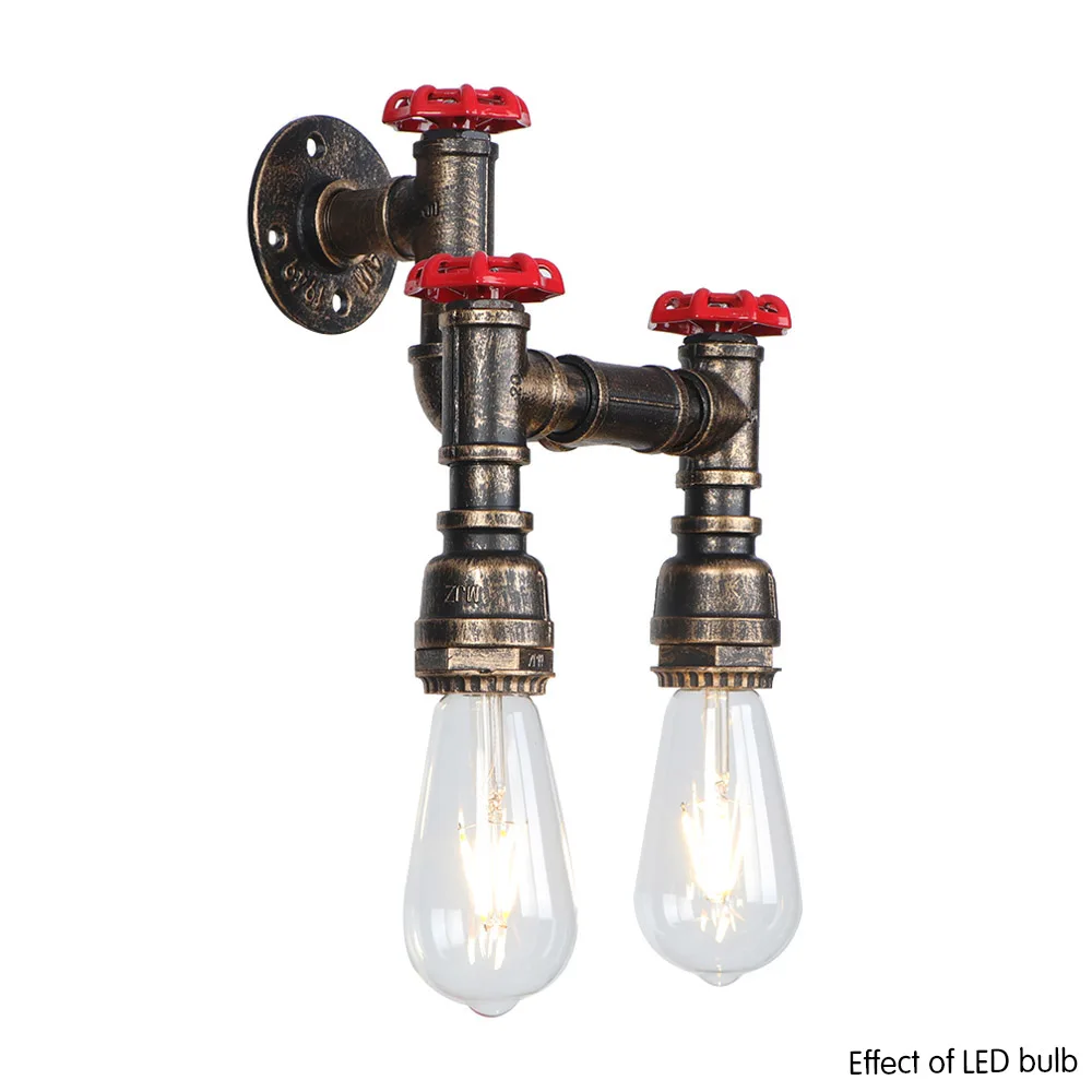 Декор клапана винтажный настенный светильник Лофт промышленный настенный светильник светодиодный Железный водопровод Эдисон Настенный