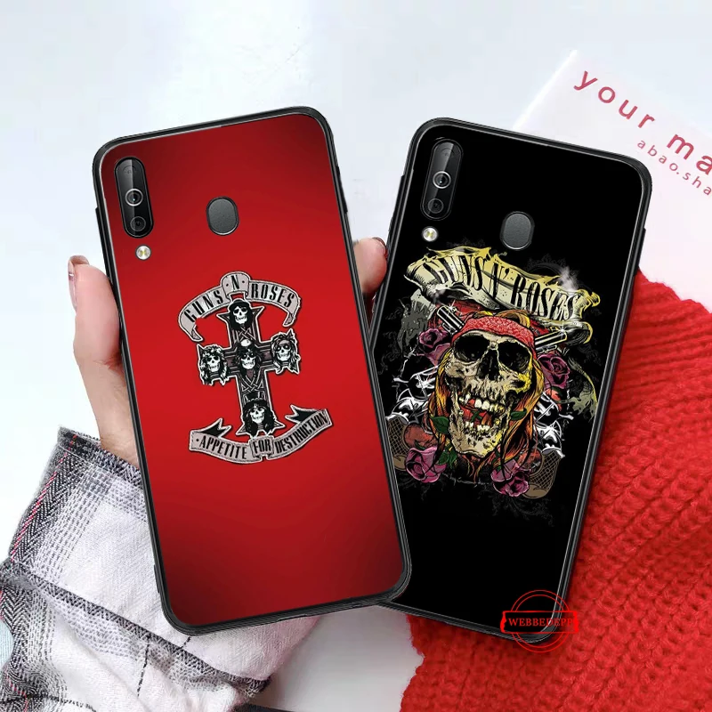 Силиконовый чехол Guns n roses для Samsung A3 A5 A10S A20S A30S A50S A6 Plus 2018 A7 A8 A9 A10 A30 A40 A50 A70 J6|Бамперы|