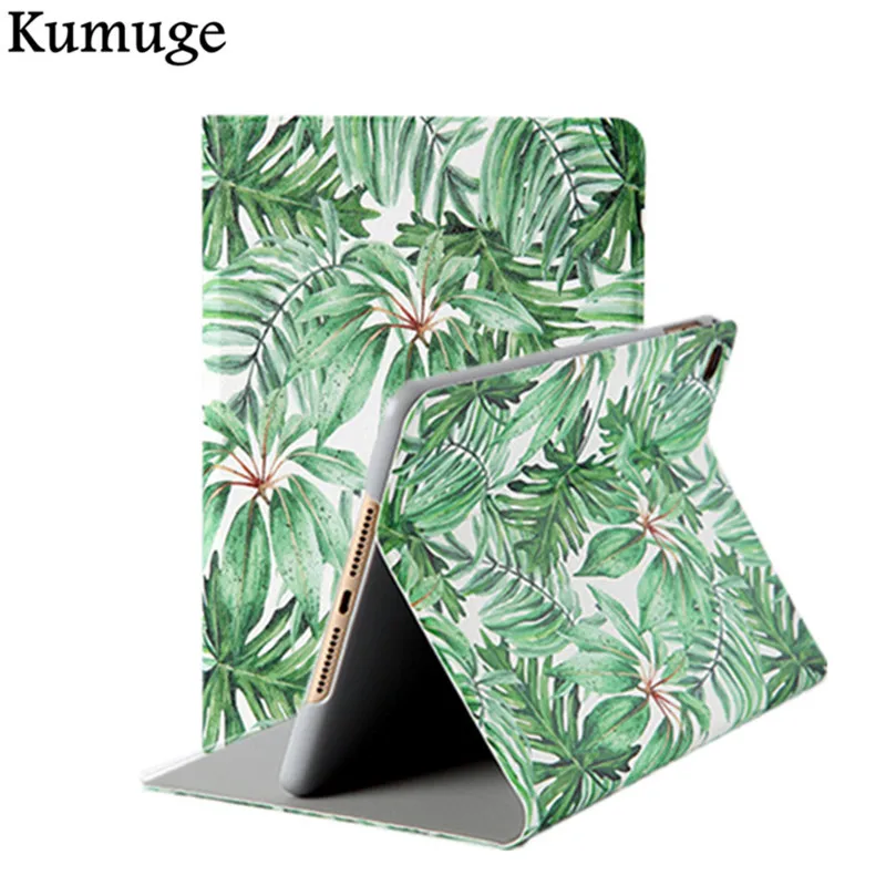 

Cover for iPad Pro 10.5 Leaf PU Leather Tablet Cover Case for New iPad 9.7 2017 Air 2/1 Mini 1/2/3/4 Pro 9.7 Capa Para+Film+Pen