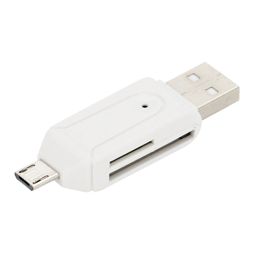 Популярный универсальный адаптер 2 в 1 USB 0 OTG для чтения карт памяти Micro устройство