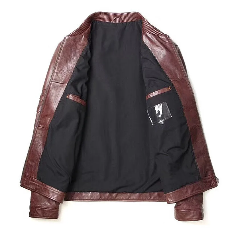 Excellent Abou Anbow Hand rubbing Turkish Cowhide Genuine Leather Jacket Mens Moto & Biker Short Model High-quality Overcoat Plus Suze 6