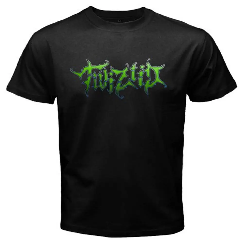 Twiztid зеленые кости лицензионный, для взрослых Для мужчин черный футболка Размеры S-3XL Повседневная принтованная футболка, в стиле хип-хоп