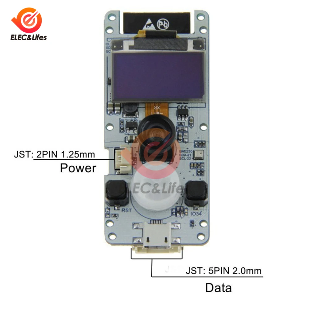 Для Arduino TTGO T-camera ESP32 WROVER+ 8M PSRAM 2MP OV2640 модуль камеры макетная плата ESP32-WROVER-B 0,96 ''oled-дисплей