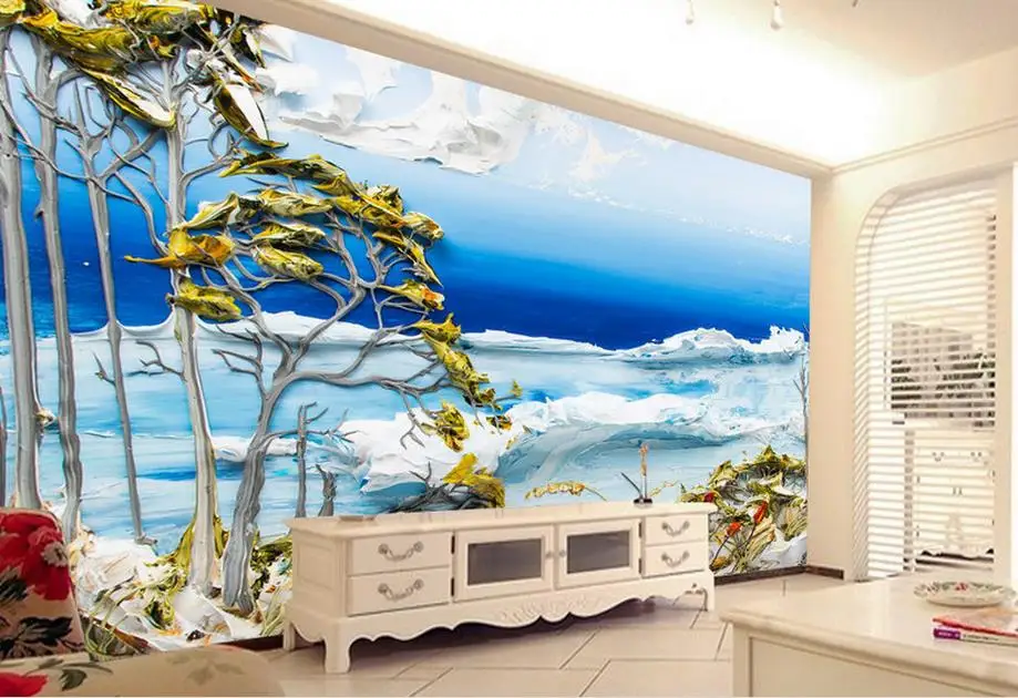 Wallpaper Mewah Menyesuaikan 3D Wallpaper Foto Kamar  Mural 
