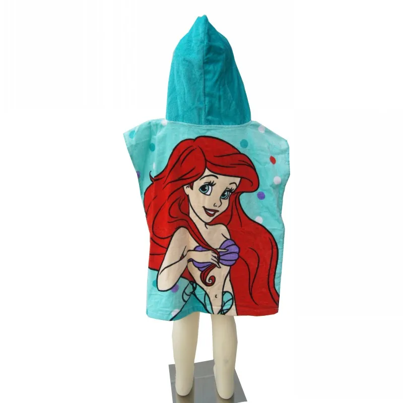 Disney костюм Жасмин из "приключений Аладдина" платье принцессы-Русалочки с Ванна Полотенца для малышей хлопковая одежда для малыша Обёрточная бумага накидка для душа пляжное полотенце