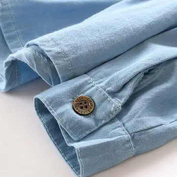 Baby Girls Jeans Shirts Children Long Sleeve Denim Girl Cute Fashion Clothing For Spring Autumn Winter 6