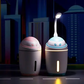 

1PC USB Cute Humidifier with Night Light 350mL Water Tank Facial Thermal Sprayer Oil Diffure LED Mist Maker for Car Home Office