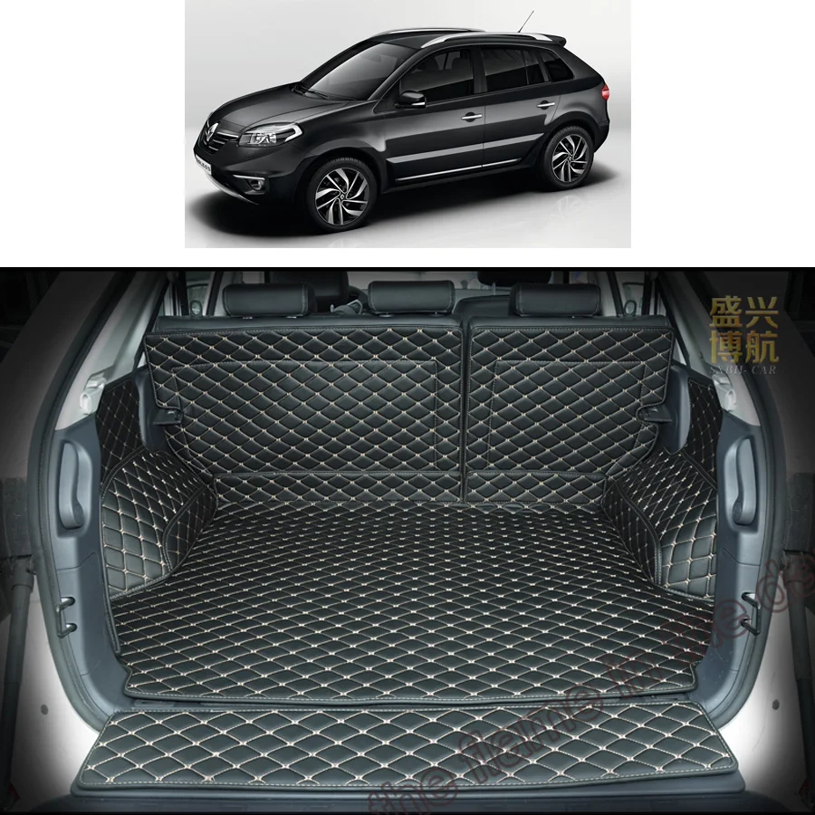 

leather car trunk mat cargo mat for renault koleos Renault Samsung QM5 2008 2009 2010 2011 2012 2013 2014 2015 cargo liner