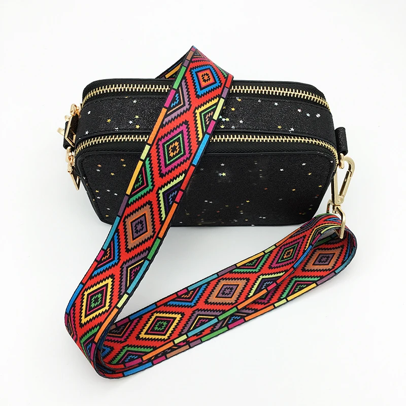 IKE MARTI Colorful Bag Strap Belt Flower Replacement Wide Straps for Crossbody Bag Accessories Nylon Shoulder Strap for Bags IKE MARTI Colorful Bag Strap Belt Flower Replacement Wide Straps for Crossbody Bag Accessories Nylon Shoulder Strap for Bags