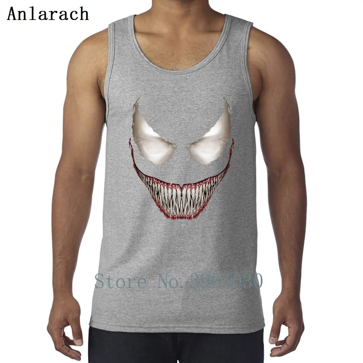 Sleeveless Crew Neck Tank Top//Venom Smile Tank Men